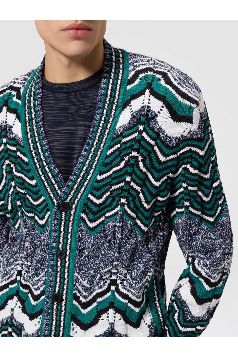 Striped Cotton-blend Cardigan, Alternate, color, Multicoloured