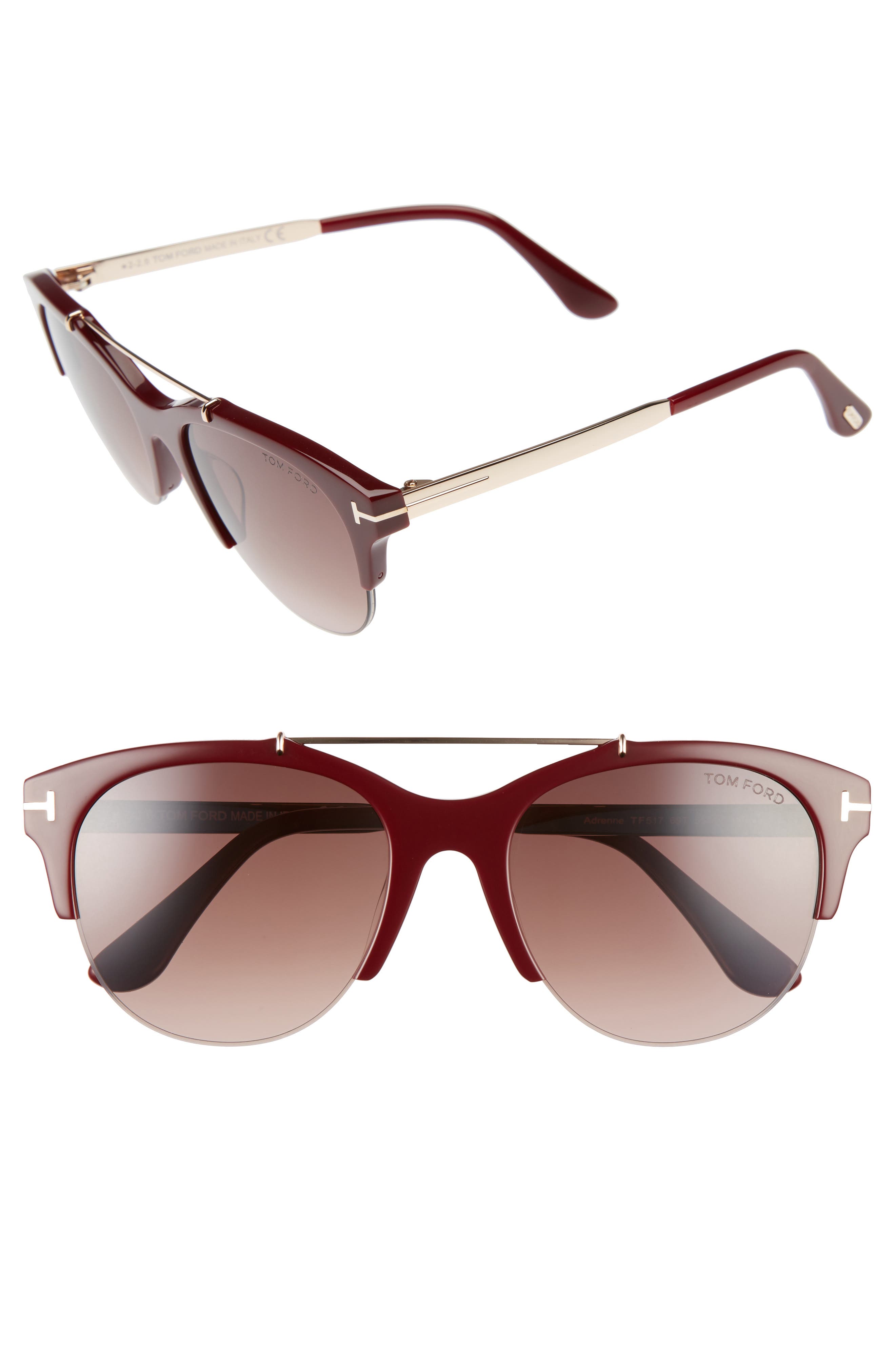 TOM FORD Adrenne 55mm Sunglasses