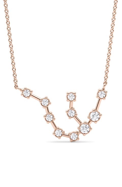 Aquarius Constellation Lab Created Diamond Necklace