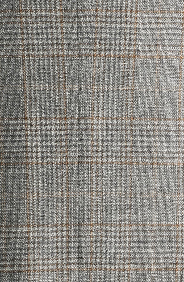 Canali Siena Regular Fit Grey Glen Check Wool & Silk Blend Sport Coat, Alternate, color, Grey
