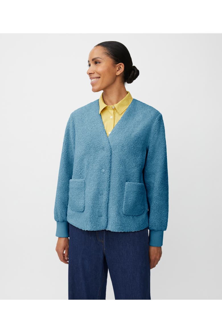 MaJunte V-Neck Long Sleeve Jacket, Main, color, Proven Blue