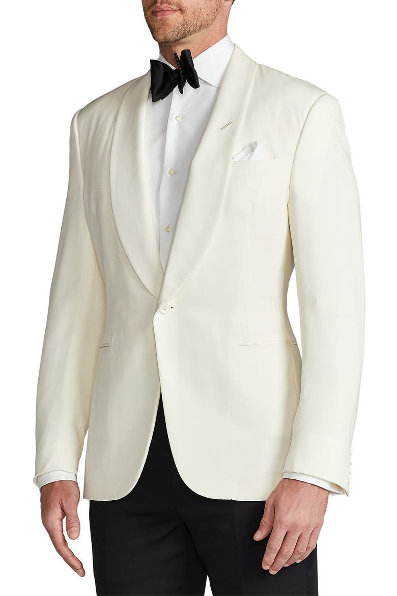 Gregory Wool Barathea Dinner Jacket, Alternate, color, CREAM