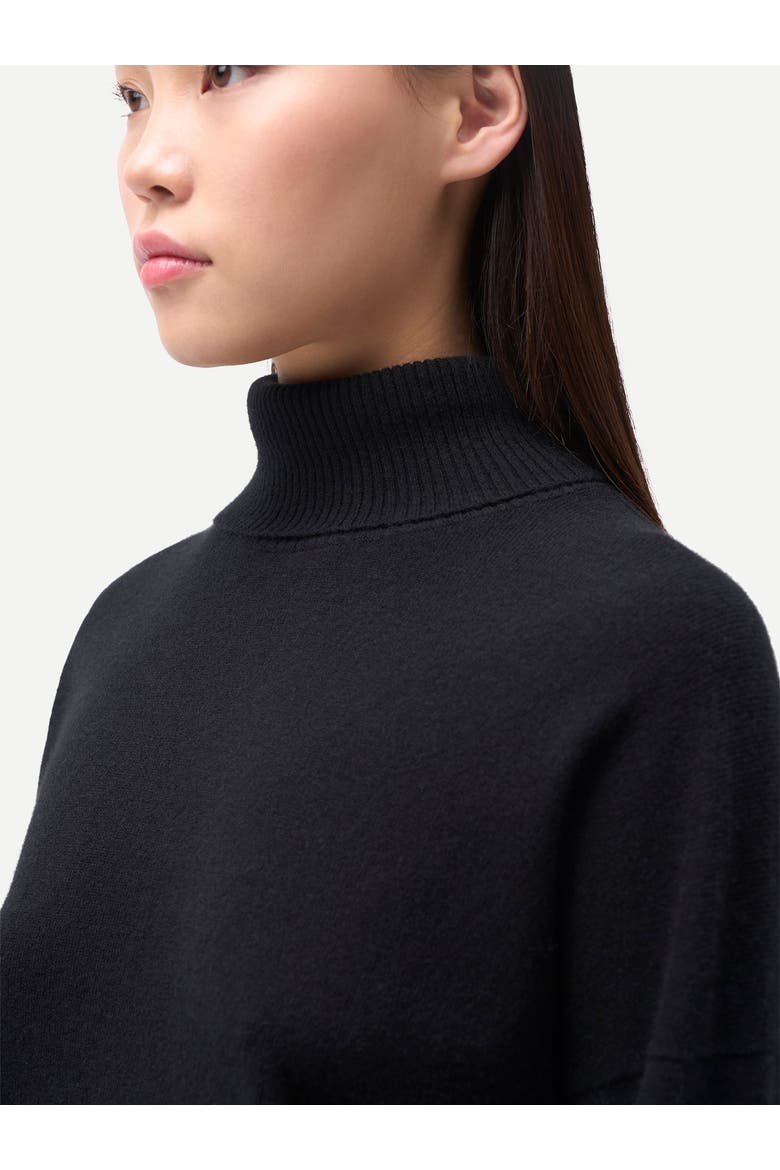 Women T-Neck Cashmere Sweater, Alternate, color, black