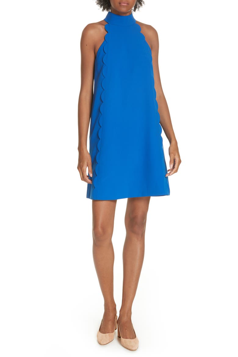 Torrii High Neck Tunic Dress, Main, color, MID BLUE