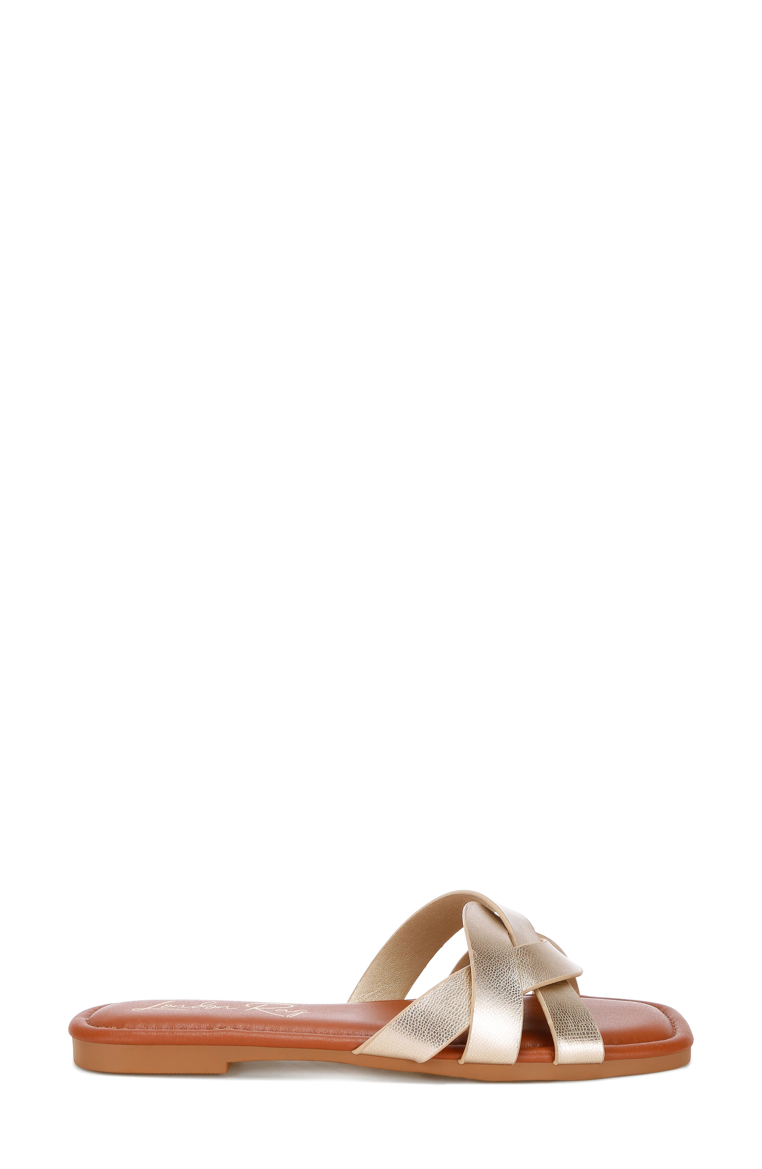 Dickery Slide Sandal, Alternate, color, GOLD