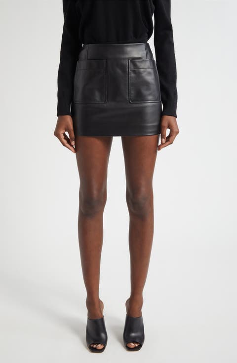 Napa Leather Miniskirt