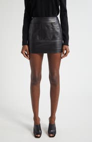 Bottega Veneta Napa Leather Miniskirt