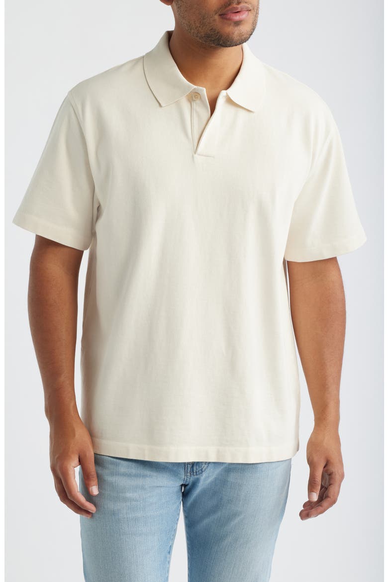 Compact Knit Polo, Main, color, PARCHMENT