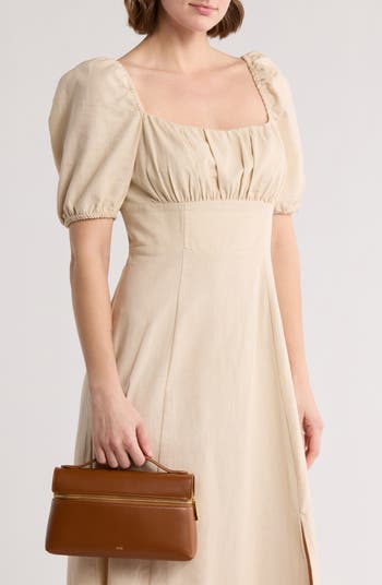 Thea Faux Leather Top Handle Bag