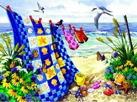 Seaside Summer 500 piece Jigsaw Puzzle for Adults Large Pieces