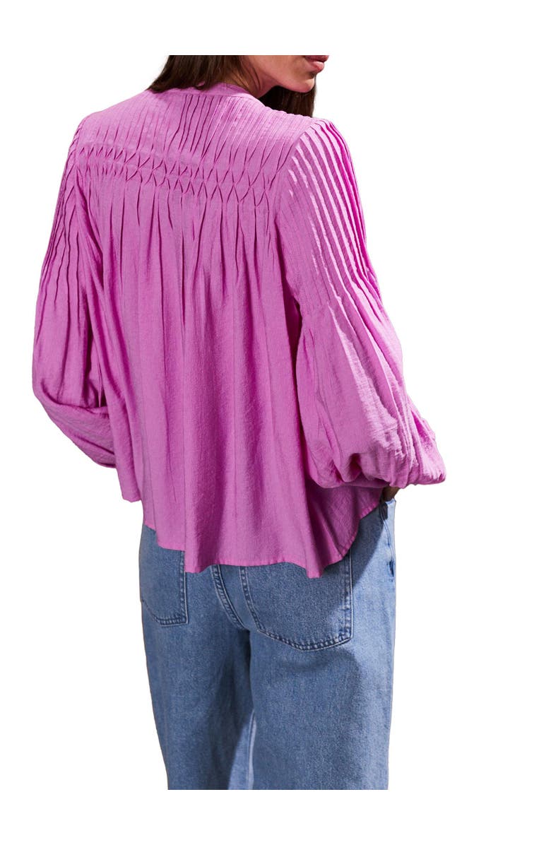 Ro&Zo Smocked Detail Blouse, Alternate, color, 