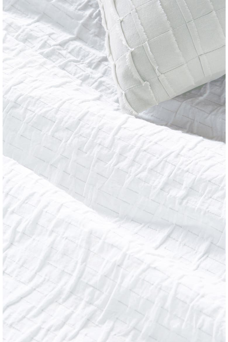 PURE Crinkle Duvet Cover, Alternate, color, WHITE
