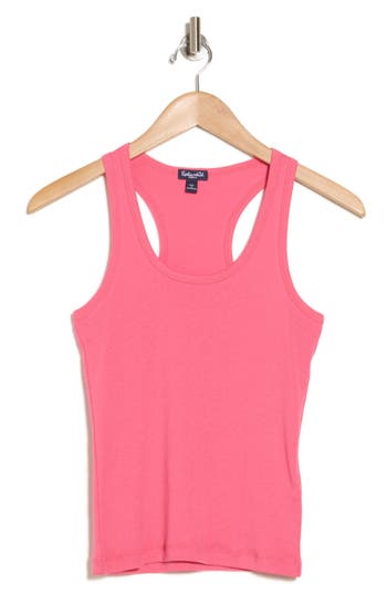Splendid Rib Knit Tank In Bright Pink