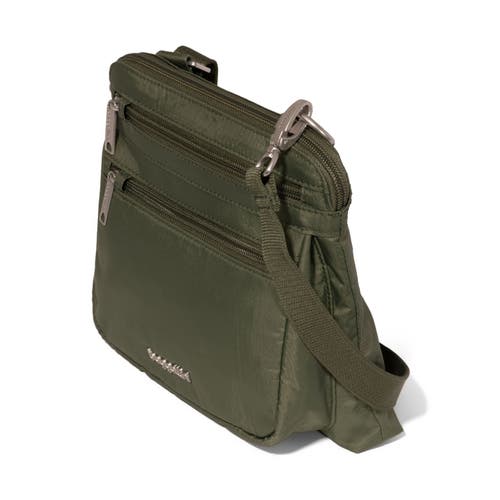 Baggallini Securtex Anti-theft Crossbody Bag In Green