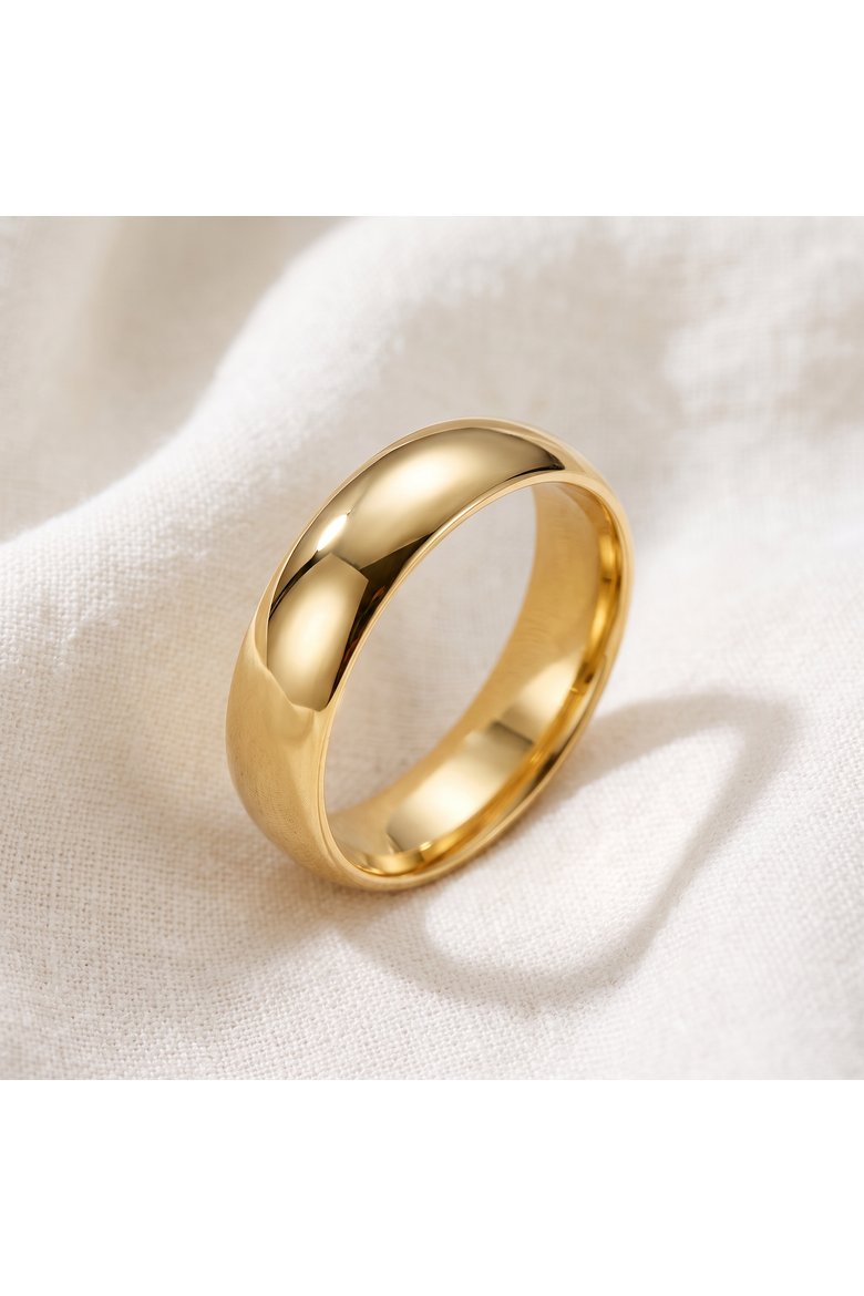 5mm Dome High Polished Wedding Band 14K Gold, Alternate, color, 14k Yellow Gold