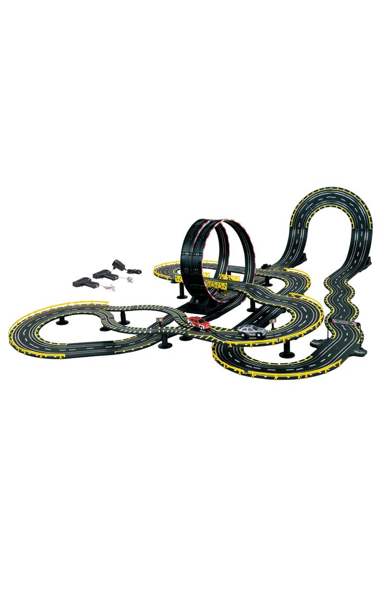 Golden Bright Big Racer Road Electric Powered Racing Set, Alternate, color, Multicolored