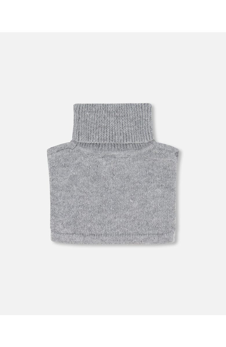 Deux par Deux Kids Gender Inclusive Turtleneck Neckwarmer, Alternate, color, Heather Gray