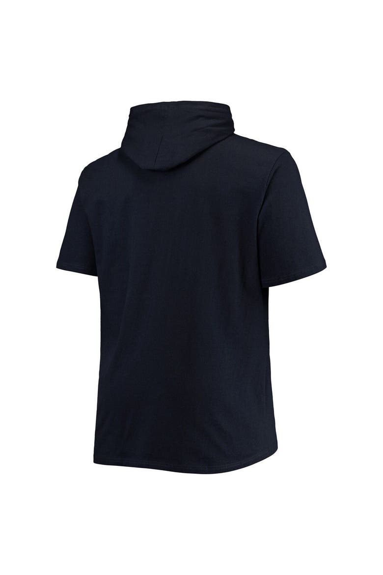 Men's Navy Cleveland Guardians Big & Tall Jersey Short Sleeve Pullover Hoodie T-Shirt, Alternate, color, Navy