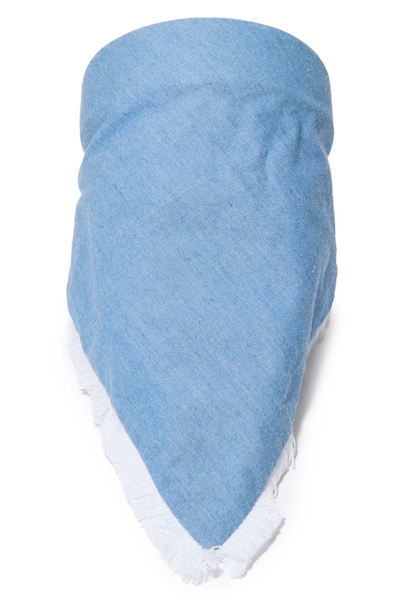 Lele Sadoughi Jackie Chambray Handkerchief Headband, Alternate, color, Light Denim