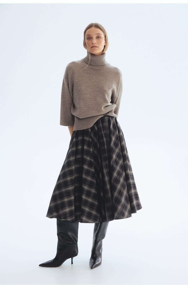 H&M Fine-knit Polo-neck Jumper, Alternate, color, Taupe