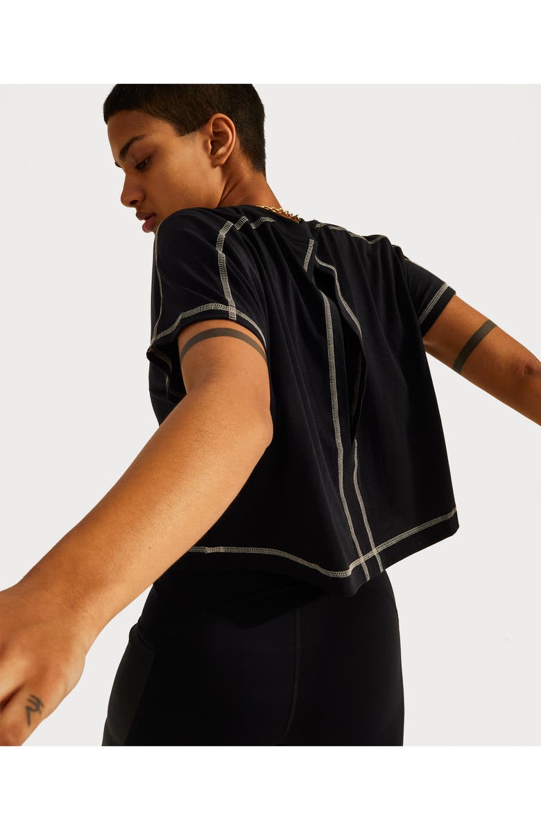 Sweaty Betty Halle Berry x Sweaty Betty Patience Split Back T-Shirt, Alternate, color, 