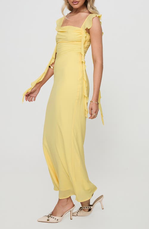 Princess Polly Lanai Ruffle Strap Maxi Dress In Yellow
