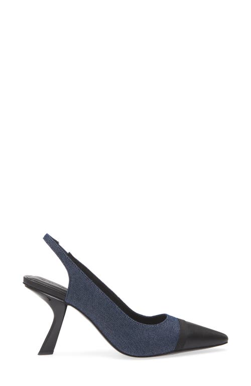 Karl Lagerfeld Paris Kinsley Slingback Pump In Navy/black