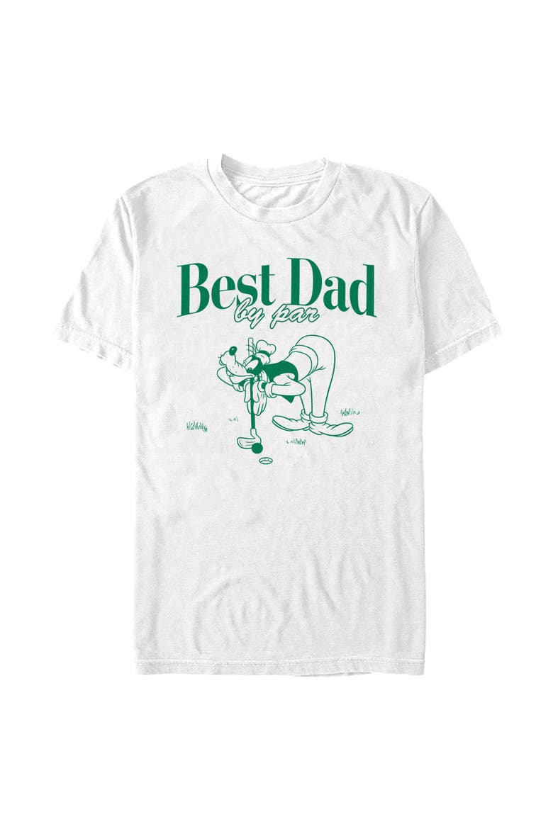 Men's Mickey & Friends Best Dad By Par  Graphic T-Shirt, Main, color, White
