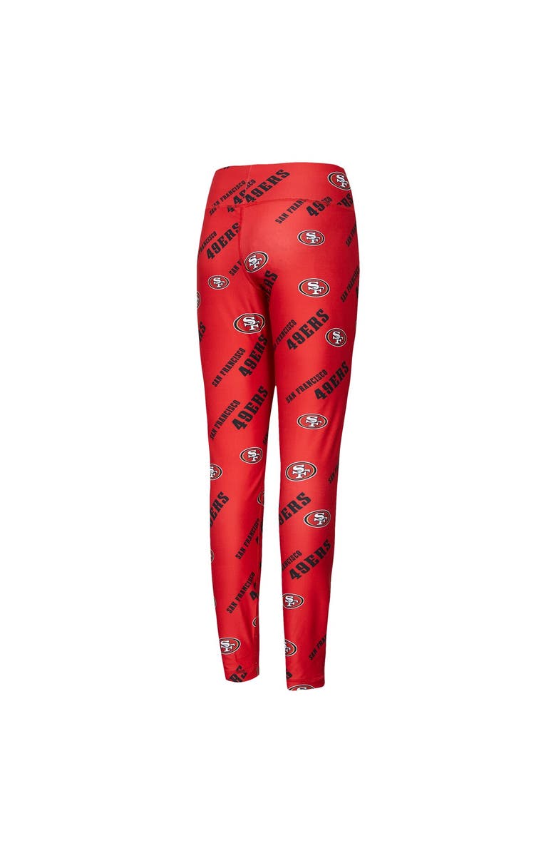CONCEPTS SPORT Women's Concepts Sport Scarlet San Francisco 49ers Breakthrough Allover Print Knit Leggings, Alternate, color, Scarlet