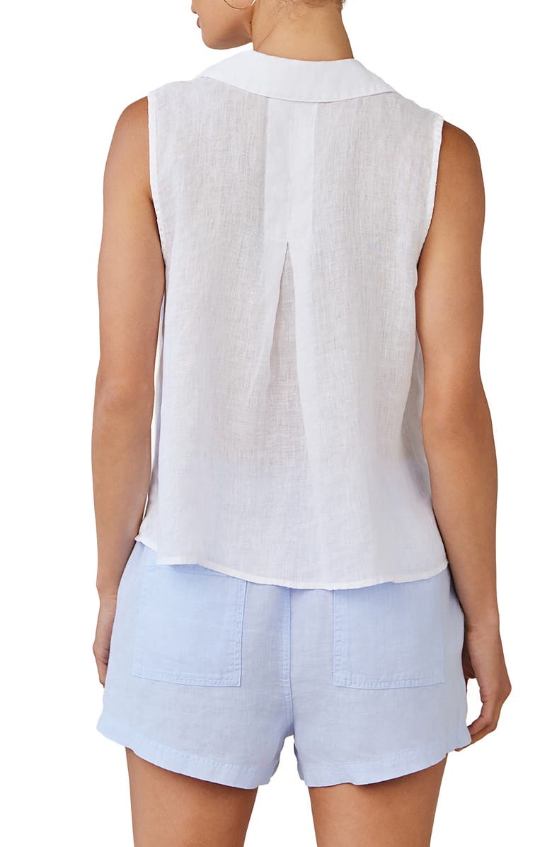 Bella Dahl Sleeveless Linen Button-Up Shirt, Alternate, color, 