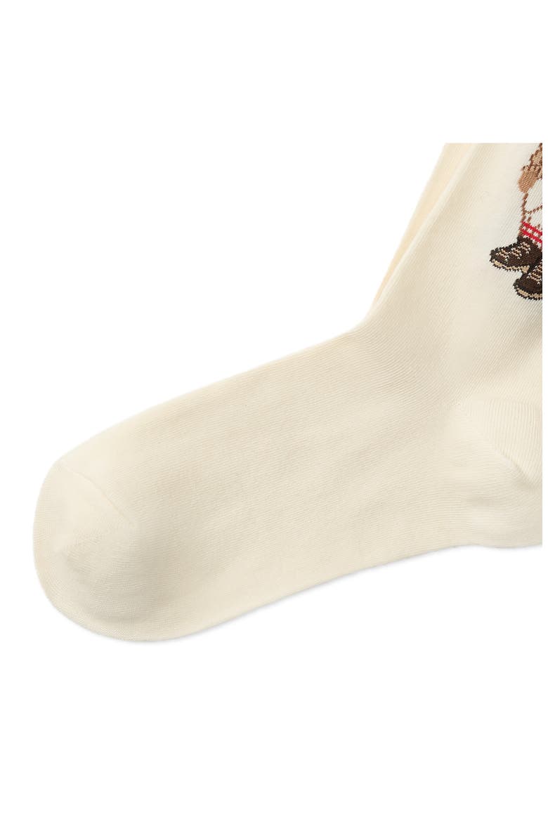 Colorado Bear Crew Socks, Alternate, color, IVORY