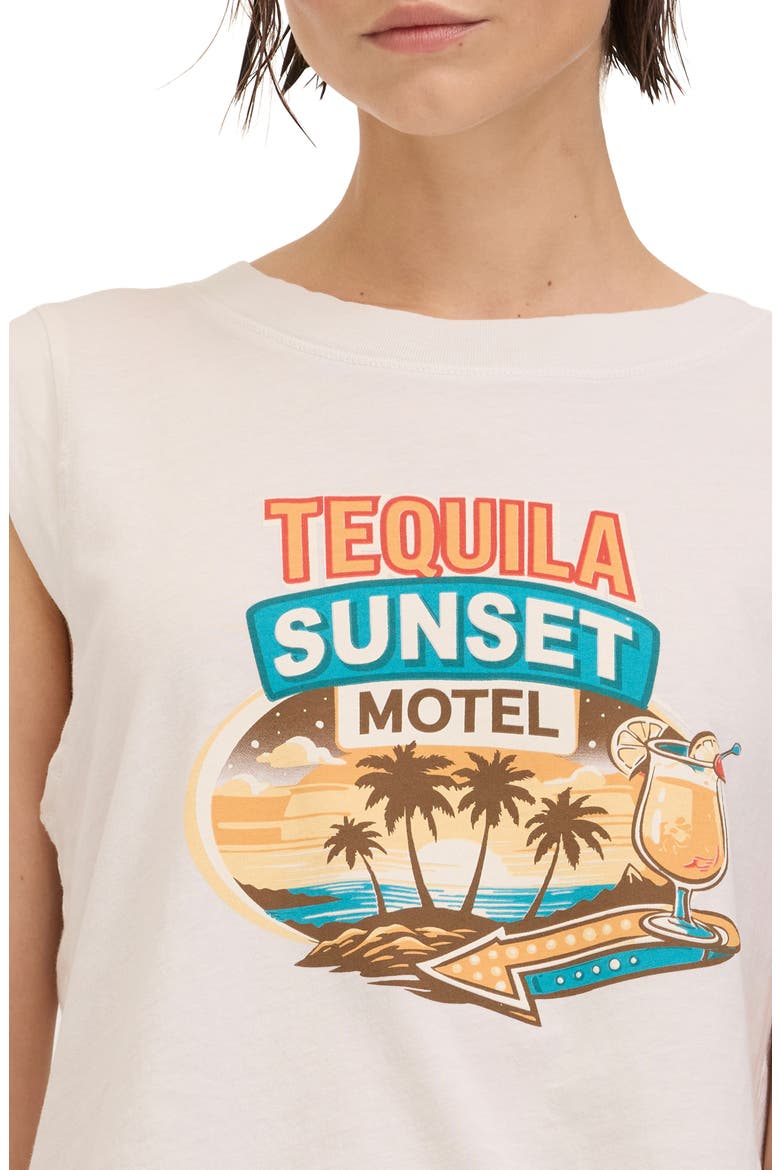 Tequila Sunset Cutoff Graphic T-Shirt, Alternate, color, VINTAGE WHITE
