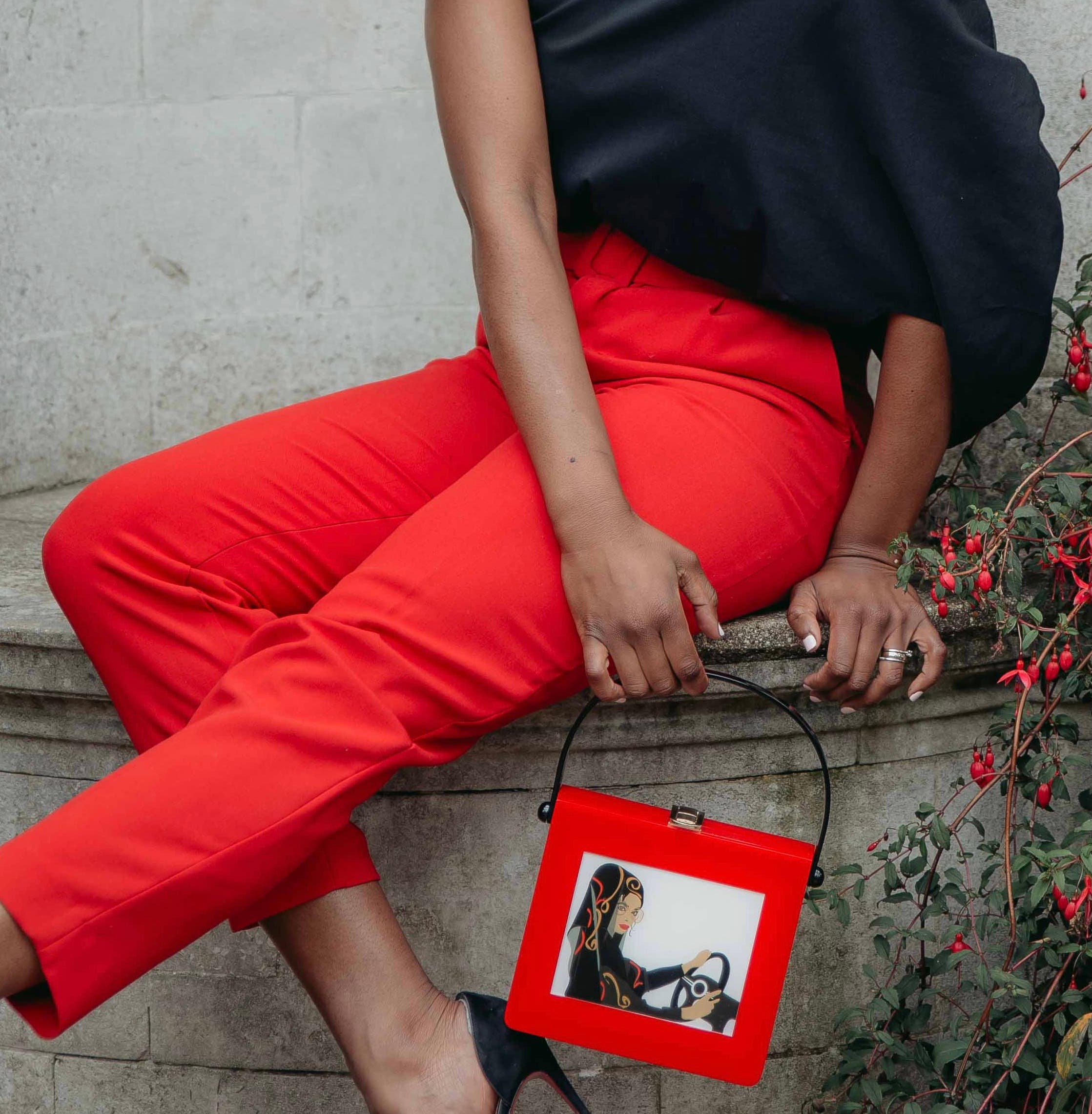 LarAllan Jamilah Acrylic Top Handle Bag, Alternate, color, 