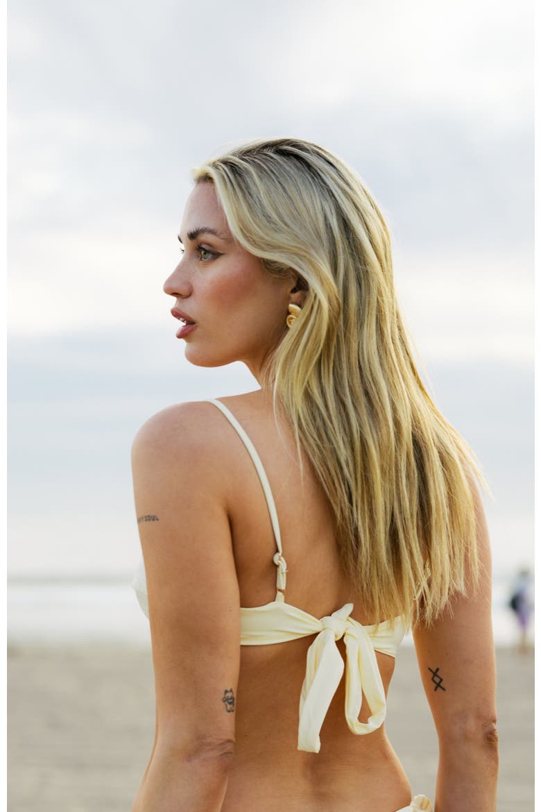 Hazel Bikini Top, Alternate, color, Cream