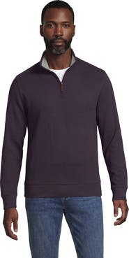 Lands' End Bedford Rib Quarter Zip Pullover Sweater