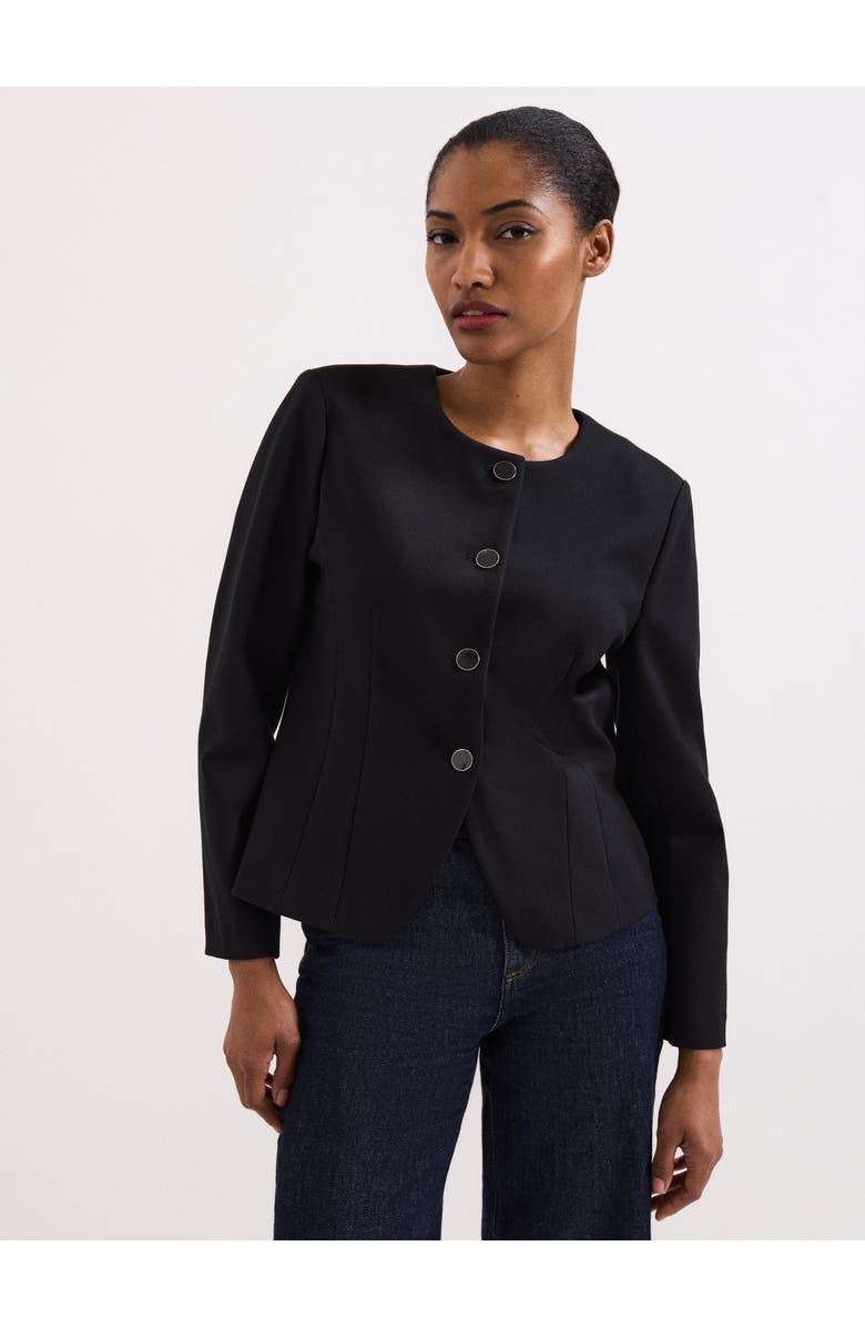 Phase Eight Danni Ponte Jacket, Main, color, Black