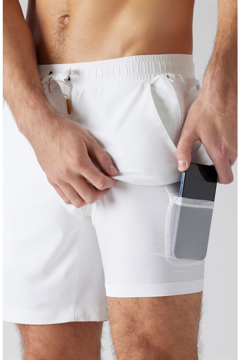 Pursuit 7-Inch Lined Training Shorts, Alternate, color, BRIGHT WHITE