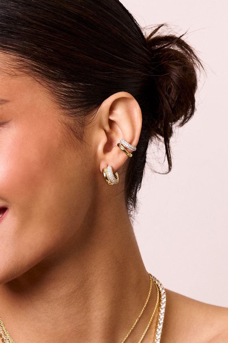 Tribeca Earrings and Ear Cuff - Set of 2, Alternate, color, Gold
