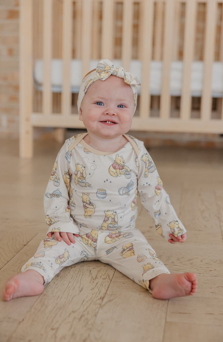 Copper Pearl Winnie the Pooh Hunny Long Sleeve Bodysuit, Alternate, color, Hunny