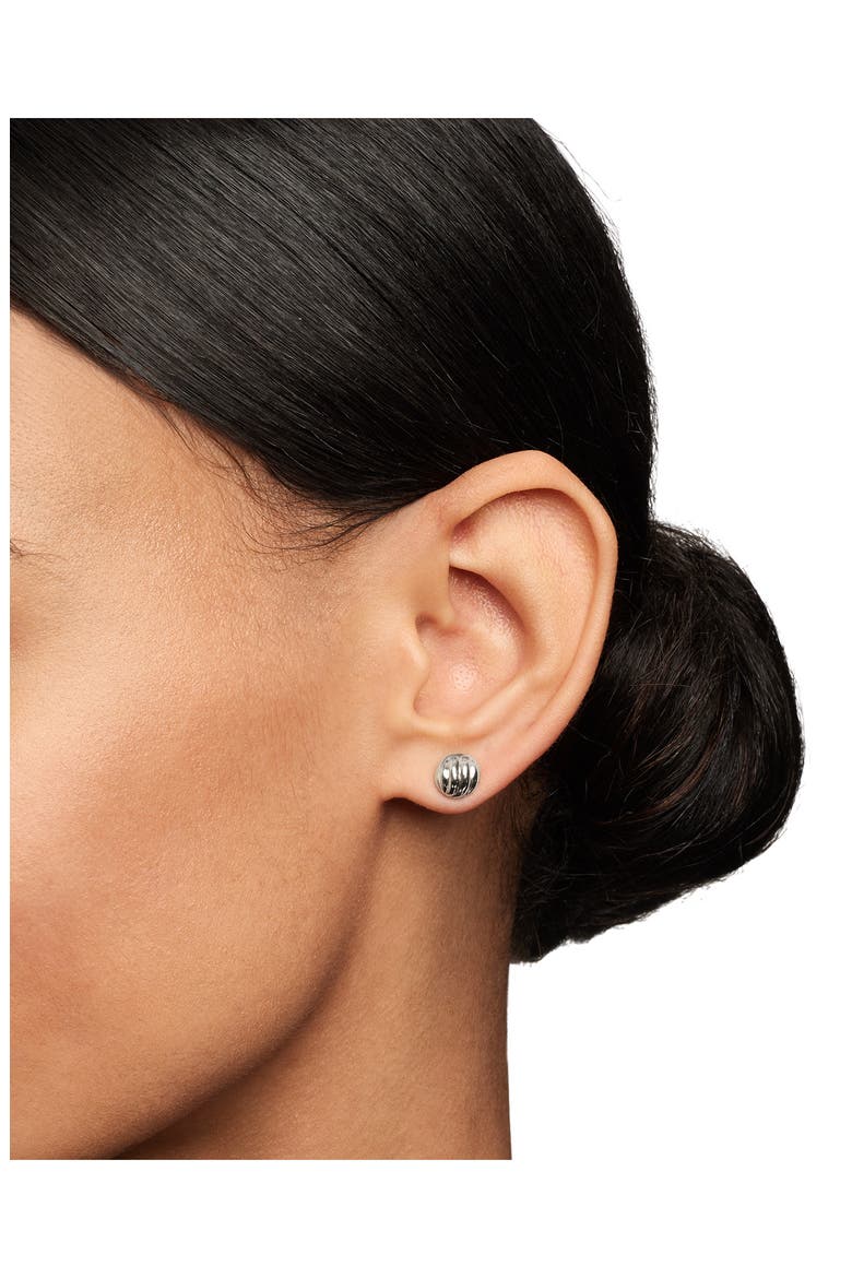 Sculpted Cable Stud Earrings, Alternate, color, SILVER