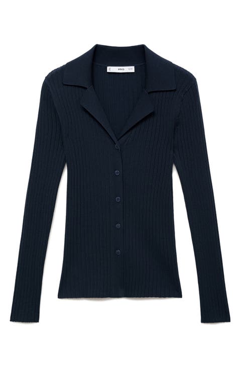 Rib Button-Up Cardigan