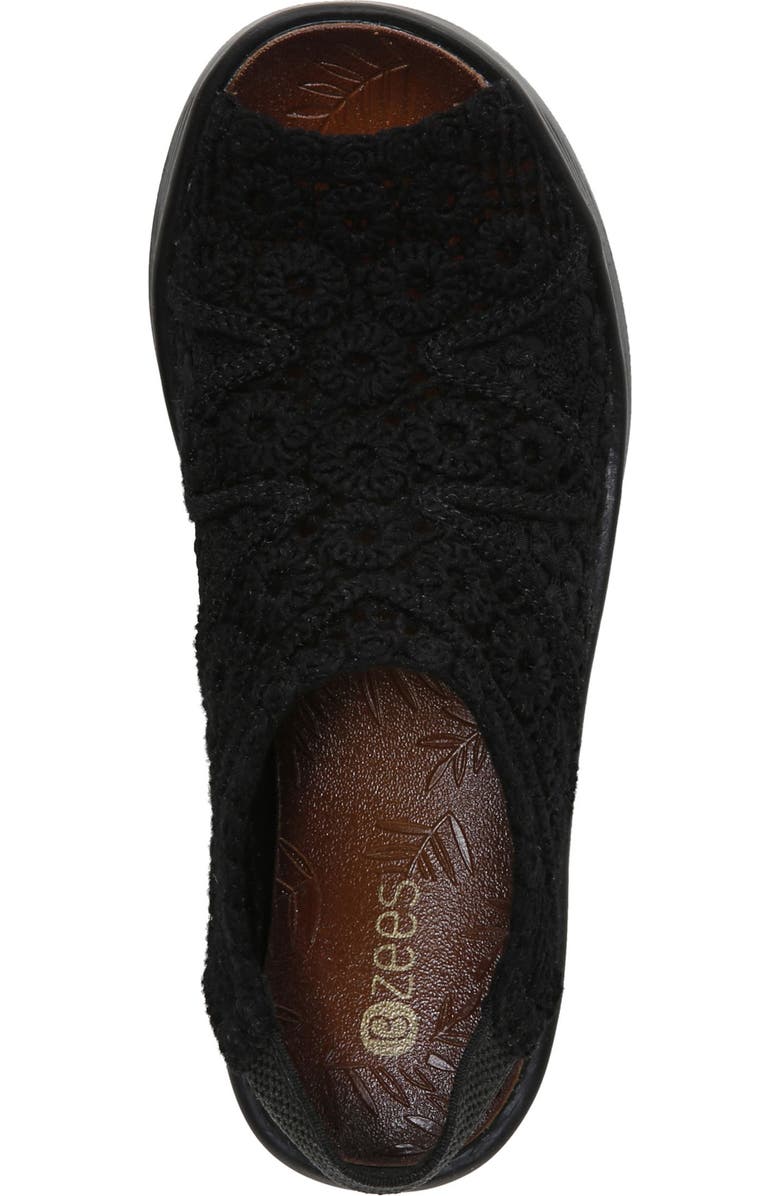 BZees Surprise Crochet Wedge Sandal, Alternate, color,