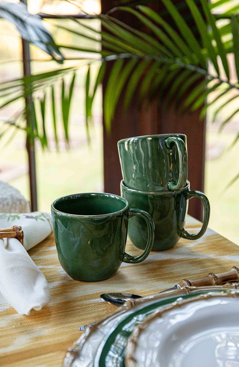 Juliska Puro Ceramic Mug, Alternate, color, Basil