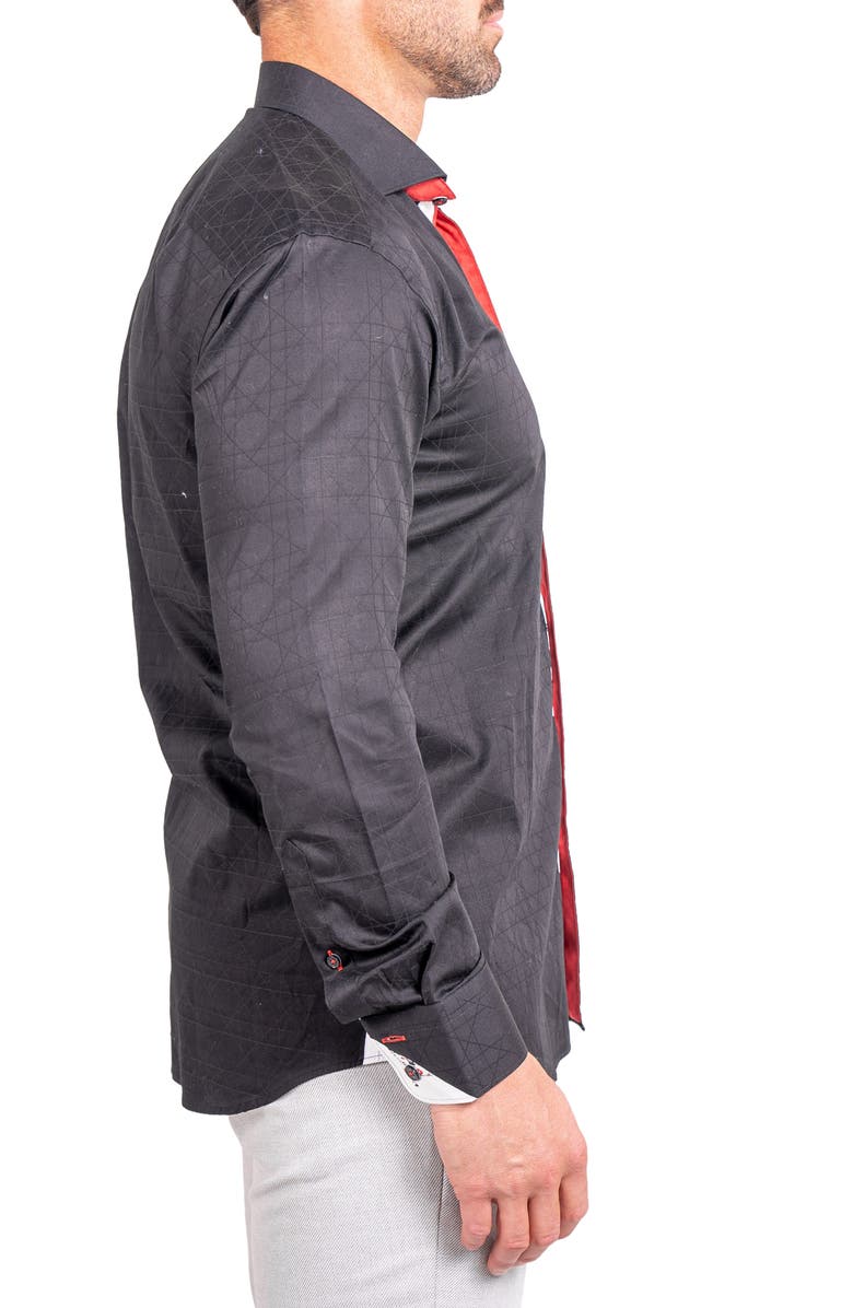Maceoo Einstein Ascension Contemporary Fit Button-Up Shirt, Alternate, color, Black