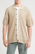 rag & bone Payton Cotton Mesh Short Sleeve Button-Up Shirt