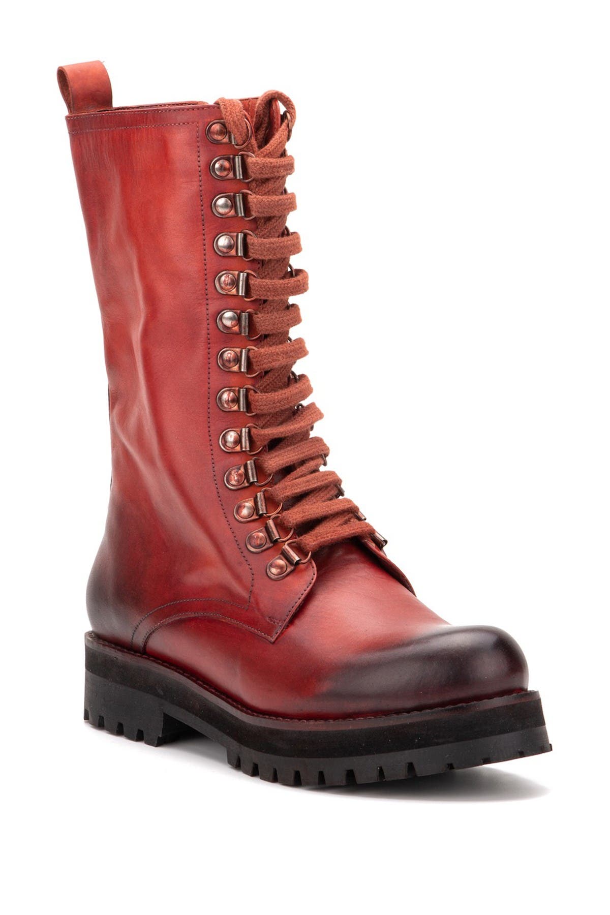 VINTAGE FOUNDRY Cherry Tall Leather Lace-Up Boot (Women) | Nordstromrack