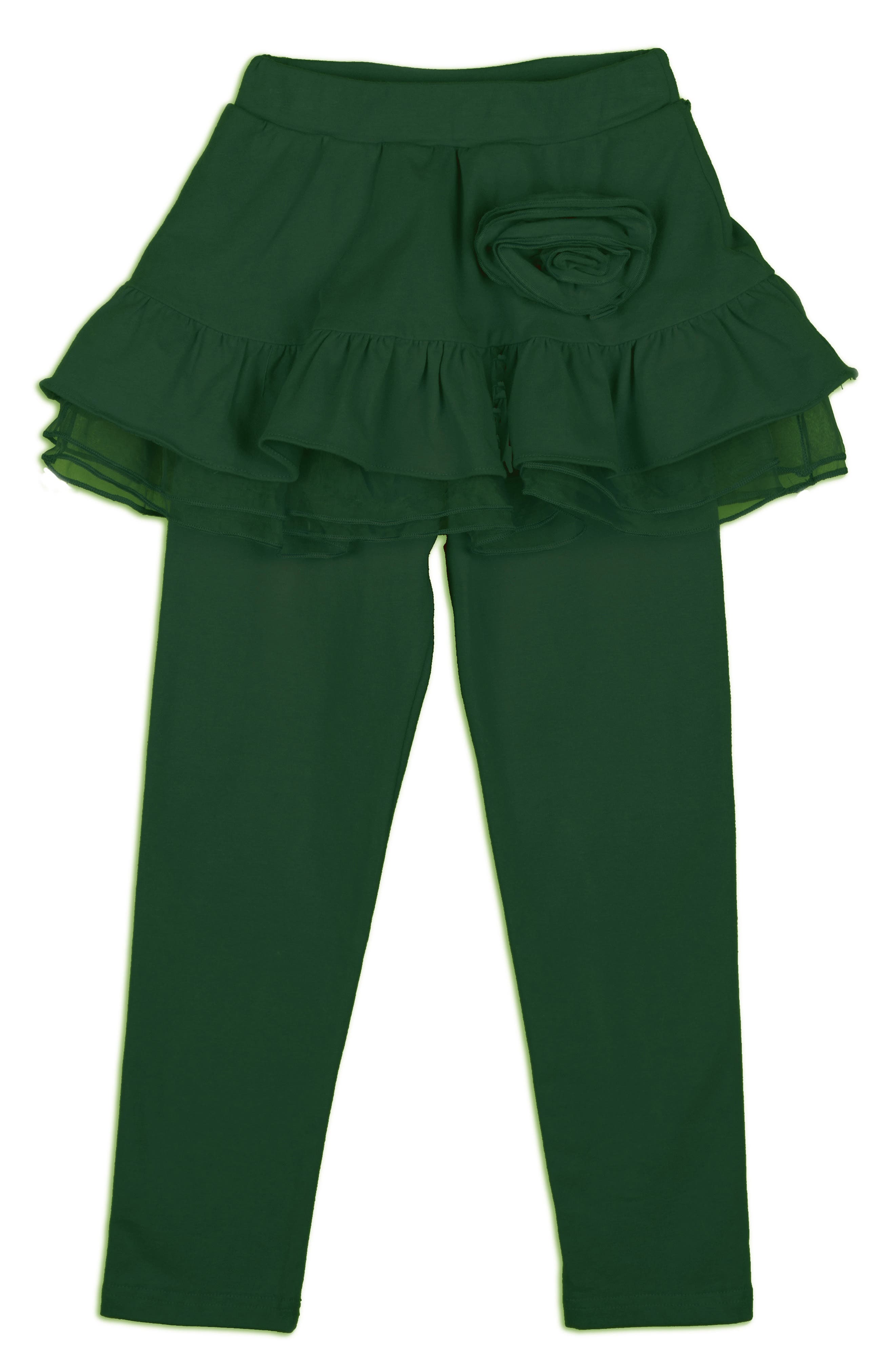 JOE-ELLA Kids' Rosette Skirted Leggings