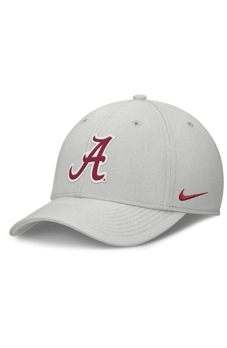 Nike Men's Nike  Gray Alabama Crimson Tide Rise Practice Performance Adjustable Hat, Alternate, color, 