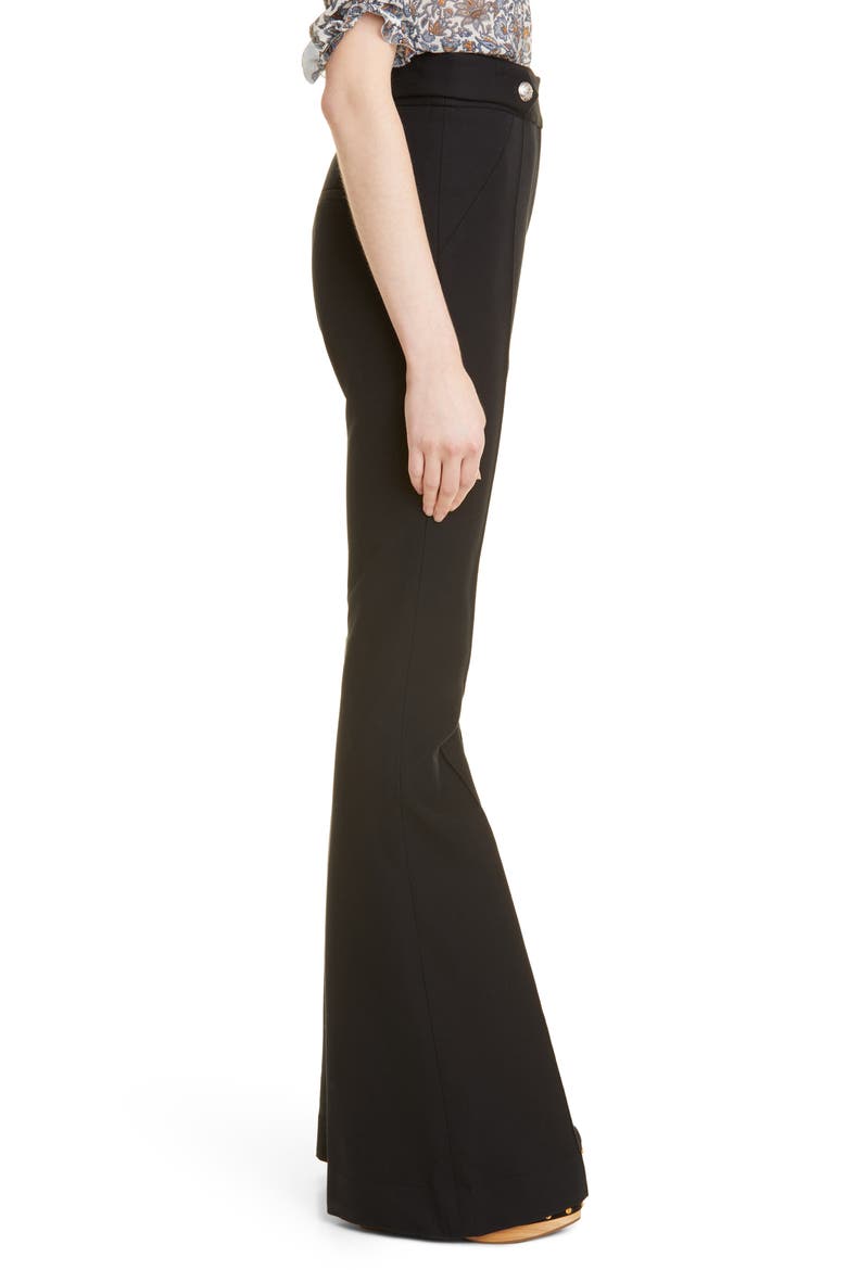 Elsbury Flare Pants, Alternate, color, BLACK