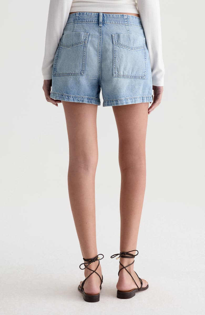 AG Analeigh High Waist Workwear Denim Shorts, Alternate, color, Wine Garden